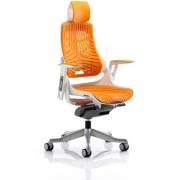 Zeta Executive Office Chair In Orange Elastomer