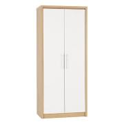 Samaira Wardrobe In White High Gloss With 2 Doors