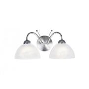 Milanese Satin Silver Double Wall Light