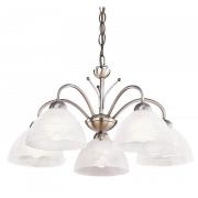 Milanese 5 Arm Antique Brass Ceiling Light