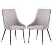 Remika Grey Fabric Dining Chair In A Pair