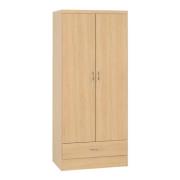 Mark Wooden Wardrobe With 2 Doors In Sonoma Oak