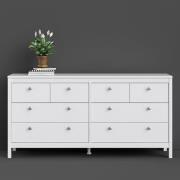 Macron Wooden Chest Of Drawers In White With 8 Drawers