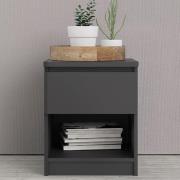 Nakou 1 Drawer 1 Shelf Bedside Cabinet In Matt Black