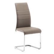 Sako Faux Leather Dining Chair In Taupe