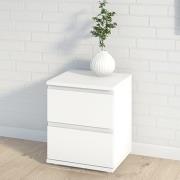Naira Wooden Bedside Cabinet With 2 Drawer In White