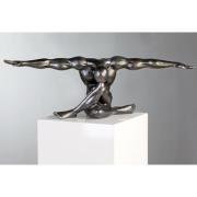 Cliffhanger Poly Design Sculpture In Antique Anthracite