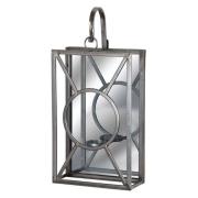 Aventis Rectangular Mirrored Tealight Holder In Antique Silver