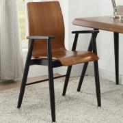 Hector Contemporary Wooden Home Office Chair In Walnut