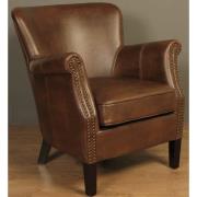 Aquarii Leather Air Fabric Lounge Armchair Tan