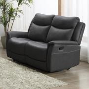 Arizones Fabric 2 Seater Manual Recliner Sofa In Slate