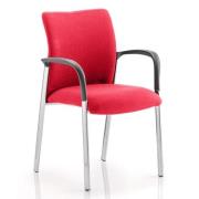 Academy Fabric Back Visitor Chair In Bergamot Cherry With Arms