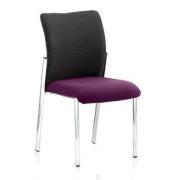 Academy Black Back Visitor Chair In Tansy Purple No Arms