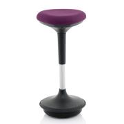 Sitall Fabric Office Visitor Stool With Tansy Purple Seat