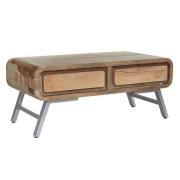 Reverso Wooden Coffee Table In Reclaimed Wood And Iron