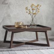 Bahia Wooden Square Coffee Table In Brown