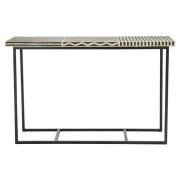 Algieba Wooden Console Table With Metal Base In Black