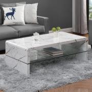 Momo High Gloss Coffee Table In Vida Marble Effect