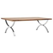 Greytok Wooden Coffee Table With Steel Legs In Natural