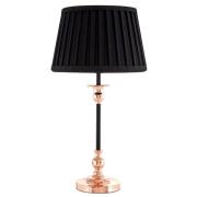 Avoca Black Fabric Shade Table Lamp With Copper Metal Base