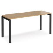 Arkos 1600mm Wooden Computer Desk In Oak With Black Legs