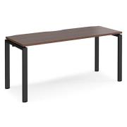 Arkos 1600mm Wooden Computer Desk In Walnut With Black Legs