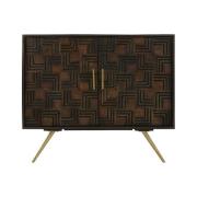 Sutra Wooden Sideboard With Warm Gold Legs In Brown