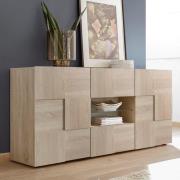 Aspen Wooden Sideboard In Sonoma Oak With 2 Doors 2 Drawers