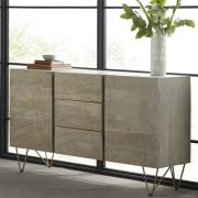 Dhort Wooden Sideboard In Natural With 2 Doors 3 Drawers