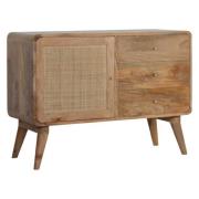 Debby Wooden Sideboard In Oak Ish Woven Design