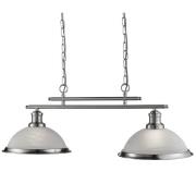 Bistro 2 Light Ceiling Bar In Satin Silver