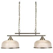 Bistro II 2 Light Ceiling Bar In Antique Brass