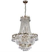 Versailles Gold Nine Light Chandelier Trimmed With Crystal