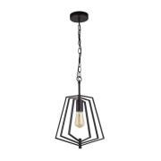 Slinky Wall Hung Metal Adjustable 1 Pendant Light In Matt Black