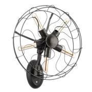 Brekota Vintage Fan Shape Wall Light In Black