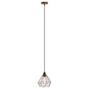 Hartok Metal Wire Frame Pendant Light In Copper