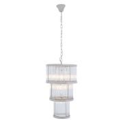 Salas Small Ribbed Pattern 3 Tier Chandelier Light In Nickel