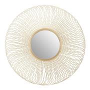 Casa Round Wall Mirror In Gold Twisted Wired Frame