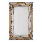 Raze 3D Design Wall Mirror In Antique Silver And Gold Frame