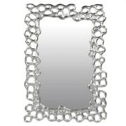 Bubble Wall Bedroom Mirror In Silver Frame