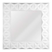 Necro Square High Gloss Wall Bedroom Mirror In White Frame