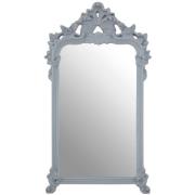 Cikroya Decorative Crest Wall Bedroom Mirror In Grey Frame