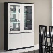 Regal Display Cabinet In Black White Gloss And Cromo Decor LED