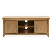 Romero Wooden TV Stand With 2 Doors In Natural