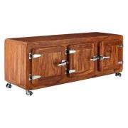 Merova Wooden TV Stand With 3 Doors In Brown