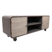 Villoic Wooden 2 Doors TV Stand In Natural