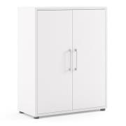 Prax 2 Doors 2 Shelves Office Storage Cabinet In White