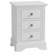 Belton Wooden 3 Drawers Bedside Cabinet In White