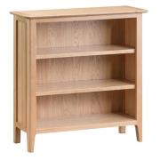 Nassau Small Wide Wooden Bookcase In Natural Oak