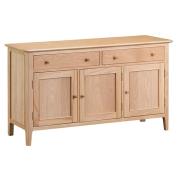 Nassau Wooden 3 Doors And 2 Drawers Sideboard In Natural Oak